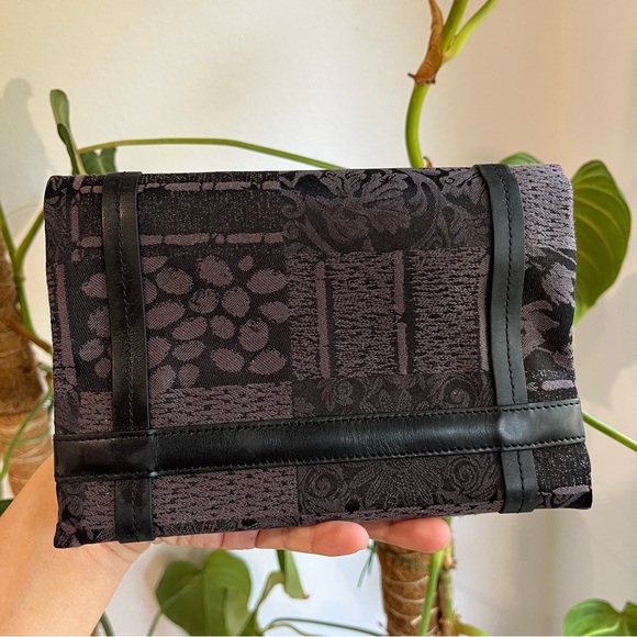 Kenzo clutch case cloth and leather